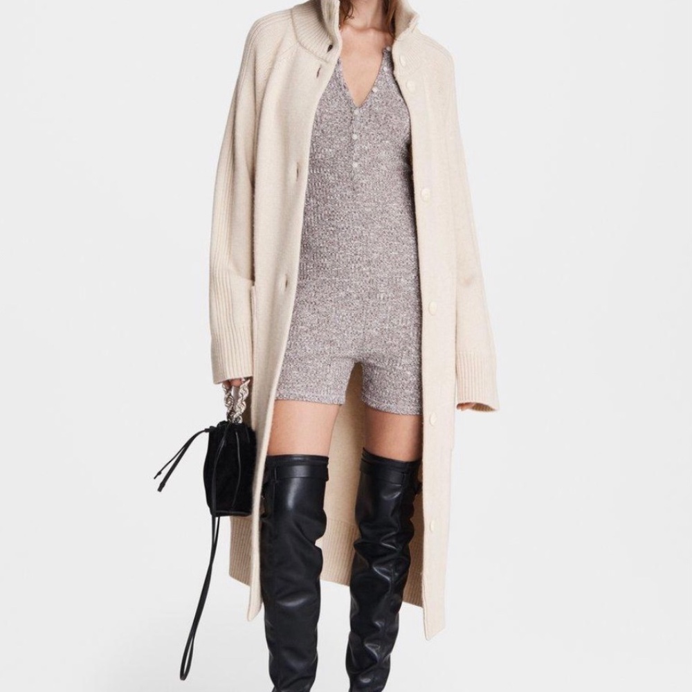 New. Oversized wool cardigan/coat